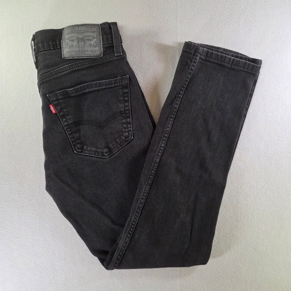 Levis 511 Slim Fit Mens Black Jeans 31x32 Denim Casual Grunge Minimalist